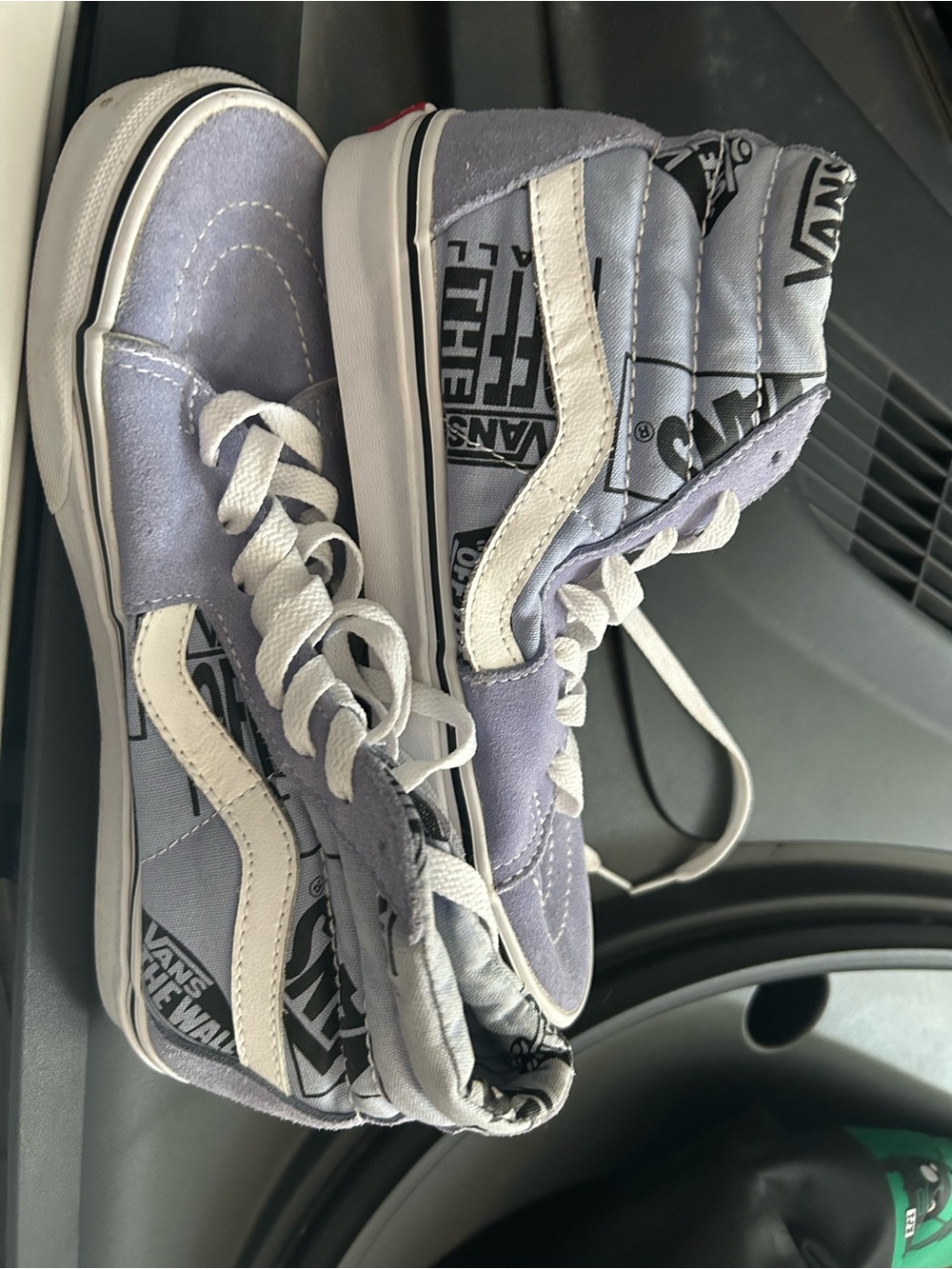 Vans Lavender and White Sk8-Hi Sneakers